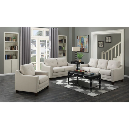 Picket House Furnishings Mauldin Modern Polyester/Polyester Blend Taupe Living Room Set in Gray | UMO0863PC