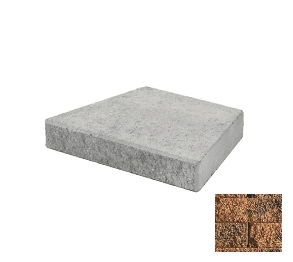 Belgard Anchor Diamond 15-in L x 3-in H x 9-in D Harvest Blend Retaining Wall Cap in Orange | 16200114