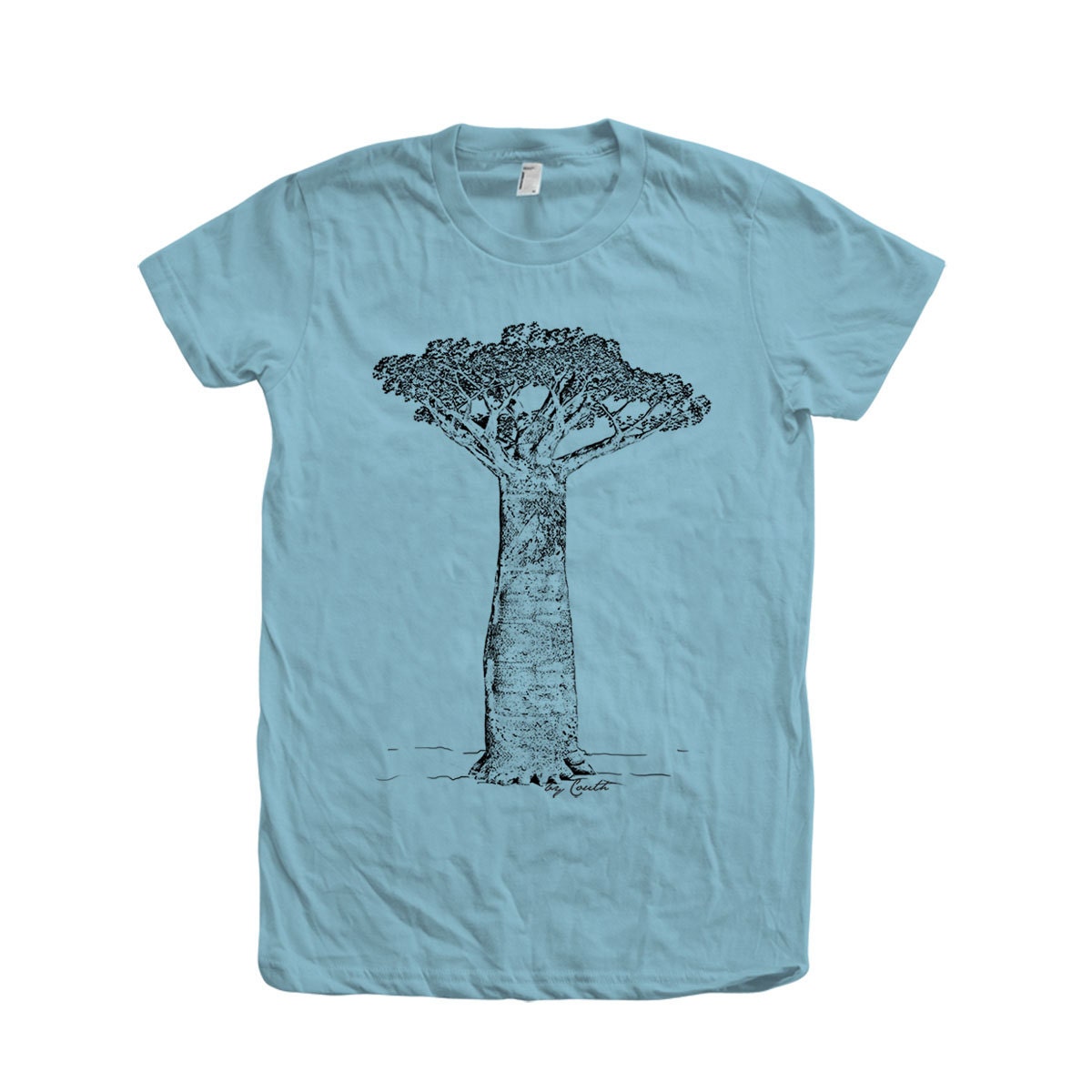 Baobab Tree Tshirt Custom Hand Screen Print American Apparel Crew Neck Available S, M, L, Xl, 2Xl