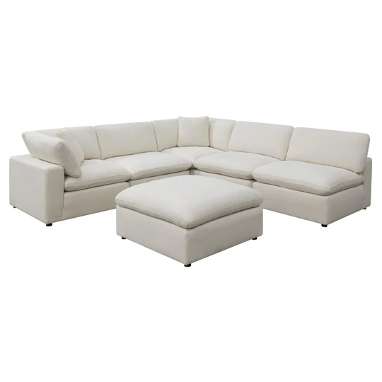 Picket House Furnishings Haven Modern Polyester/Polyester Blend Cotton Living Room Set in White | UCL30556PC