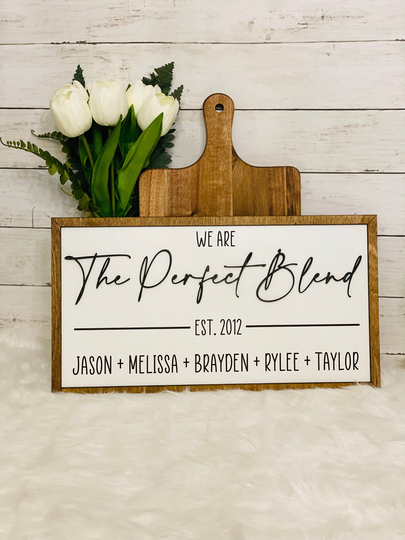 Personalized Family Sign, Perfect Blend Blended Custom This Is Us Farmhouse Home Decor