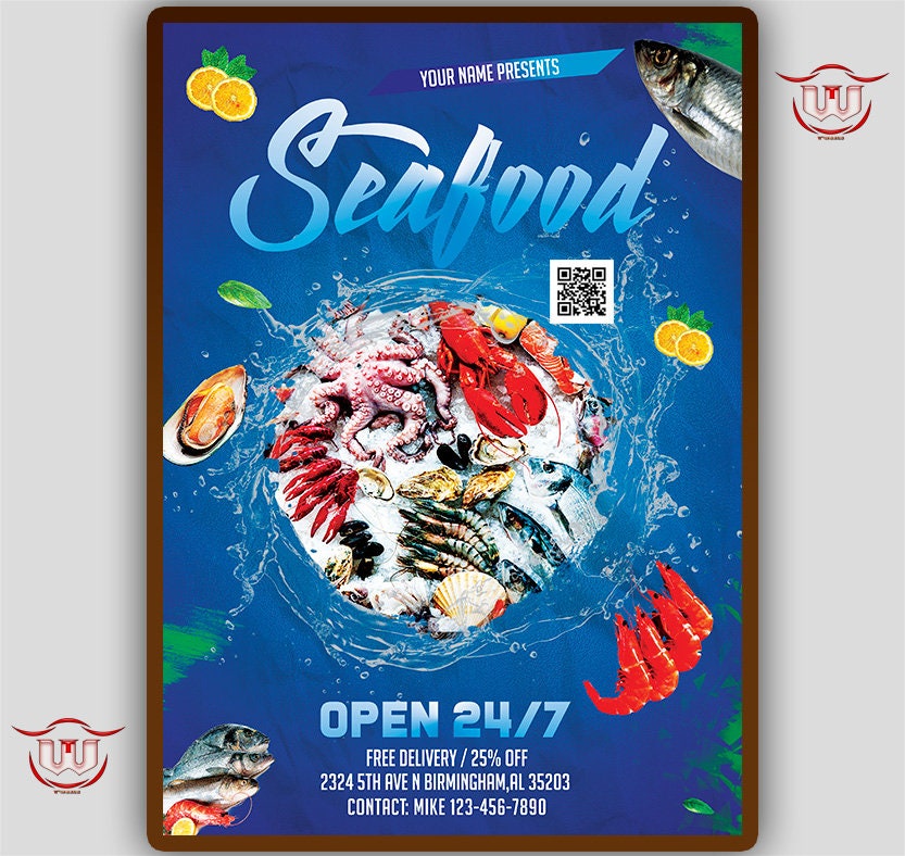 Seafood Flyer, Seafood Festival Menu, Restaurant, Invitation, Invite, Shop, Party