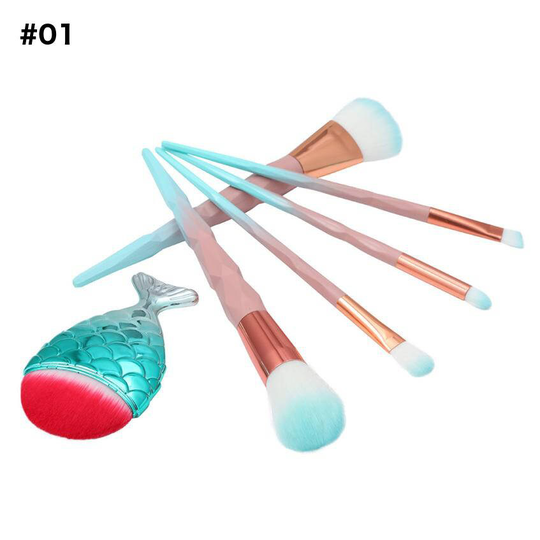 Set 6Pcs Blending Unicorn Makeup Brushe Pro Soft Contour Face Powder Foundation Blush Brush Cosmetic Tool