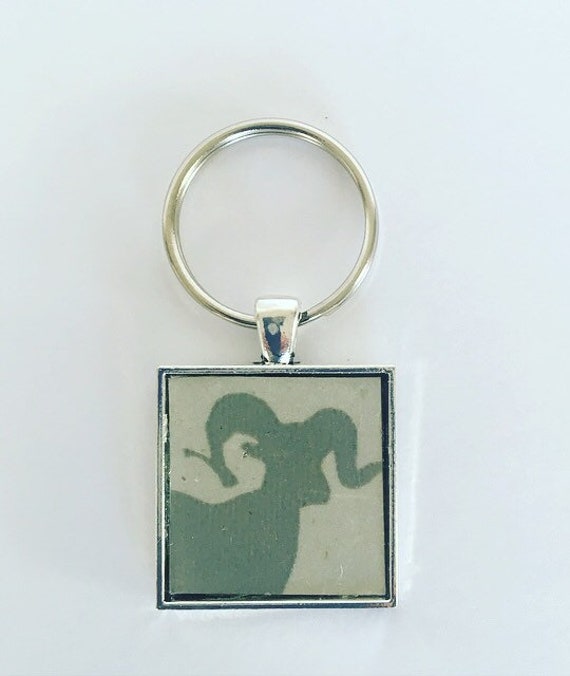 Nevada License Plate Keychain, Gift For Traveler, Souvenir, Ram Hunter, Keychain Husband