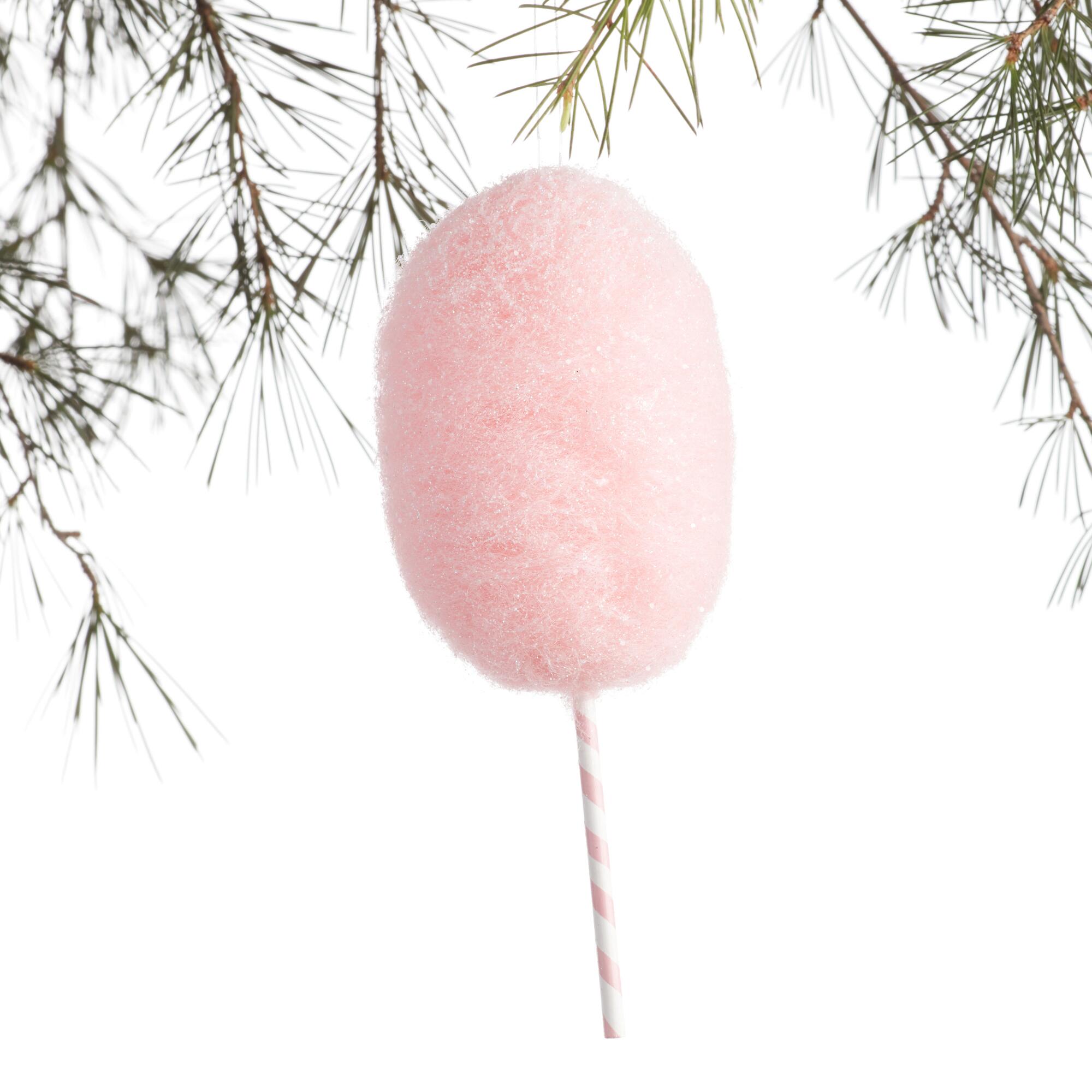 Pink Wool Cotton Candy Ornament by World Market
