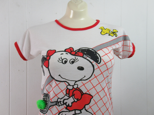 Vintage Snoopy Dress, 1970S Snoopyand Belle Schultz Peanuts & Tennis, Vintage Clothing, Size Small