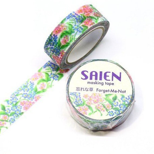 Japanese Saien Washi Tape Flower Design Assorted