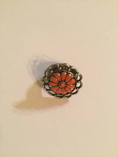 Vintage Flower Ring. Has A Beautiful Design. Elastic Adjustable Band. A Nice Gift To Someone Special. Fun, Fun
