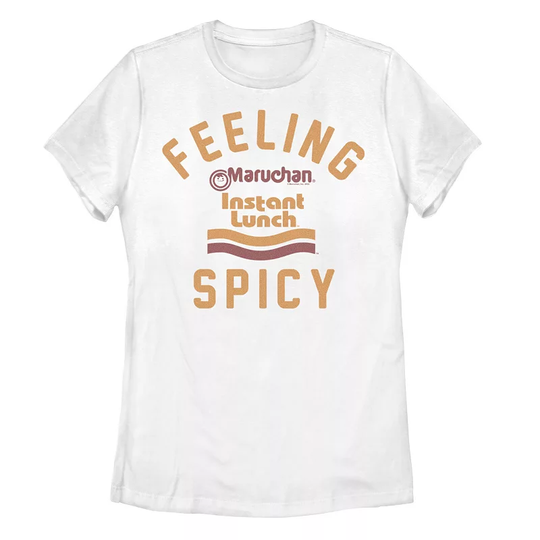 Juniors' Maruchan "Feeling Spicy" Graphic Tee, Women's, Size: Large, White