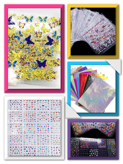 Nail Decals 25 Or 5 Logos Different Sheet Per Lot Are Random