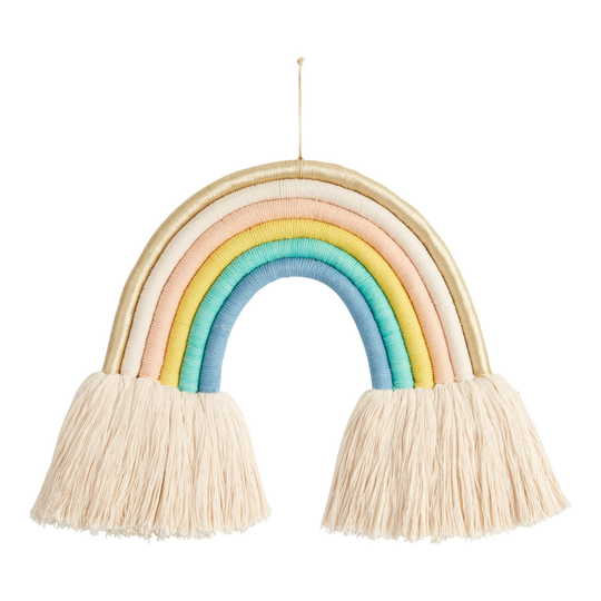 Cotton Yarn Rainbow Wall Hanging: Multi by World Market
