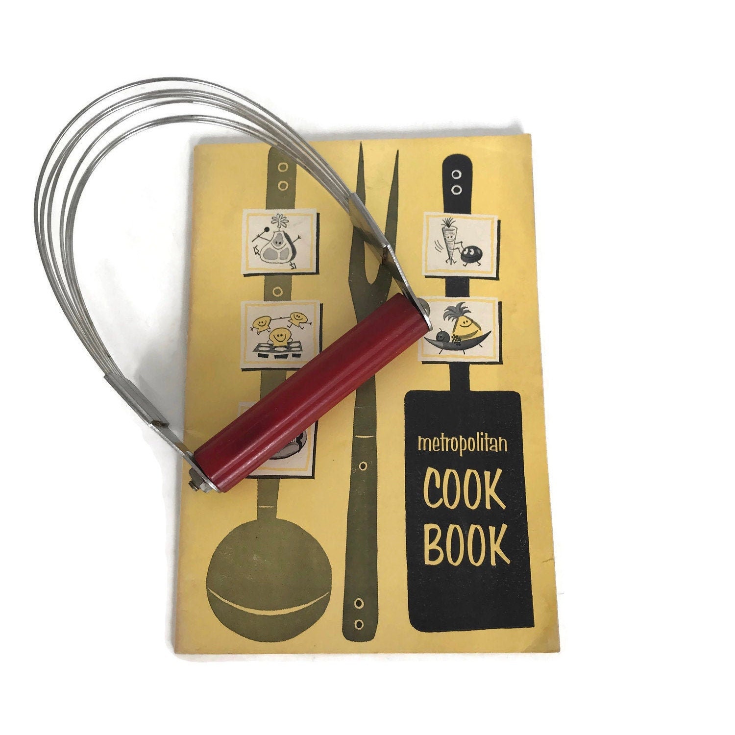 Vintage 1940S Androck Pastry Blender, Red Bakelite Handle, Kitchen, Farmhouse Decor, Country Home, Baking Gift, 50S Mixer