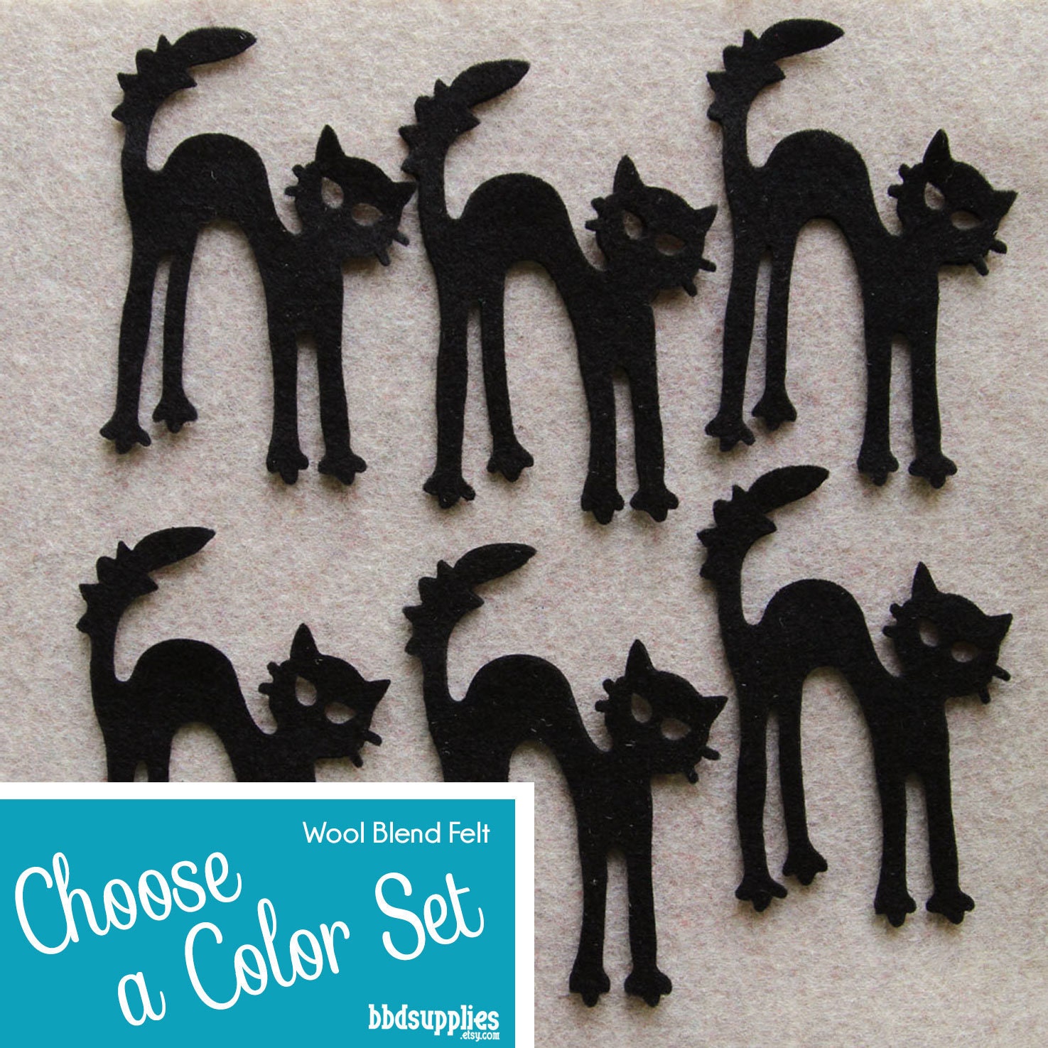 Wool Blend Felt Shapes | 12 Scaredy Cats Pick A Color Diy