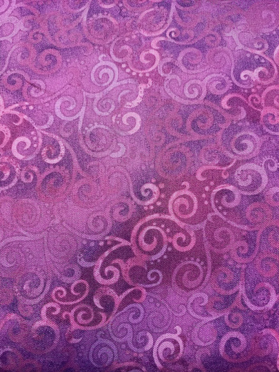 Wisteria Purple Ombre Scroll Cotton Fabric Qt Fabrics, Fat Quarter, Fq Bty Eighth, Half, By The Yard Blender Background