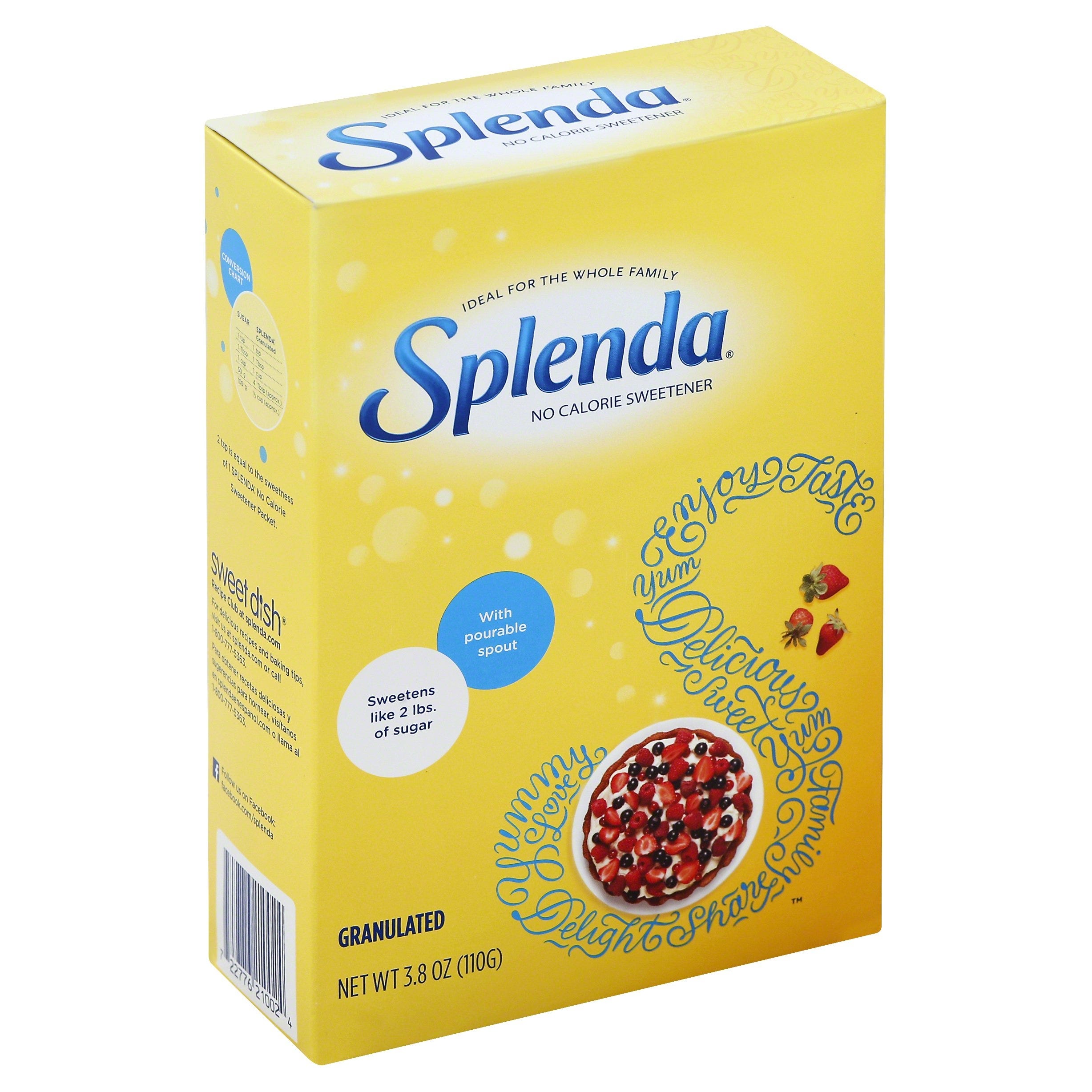 Splenda No Calorie Sweetener Granular - 3.8 oz.
