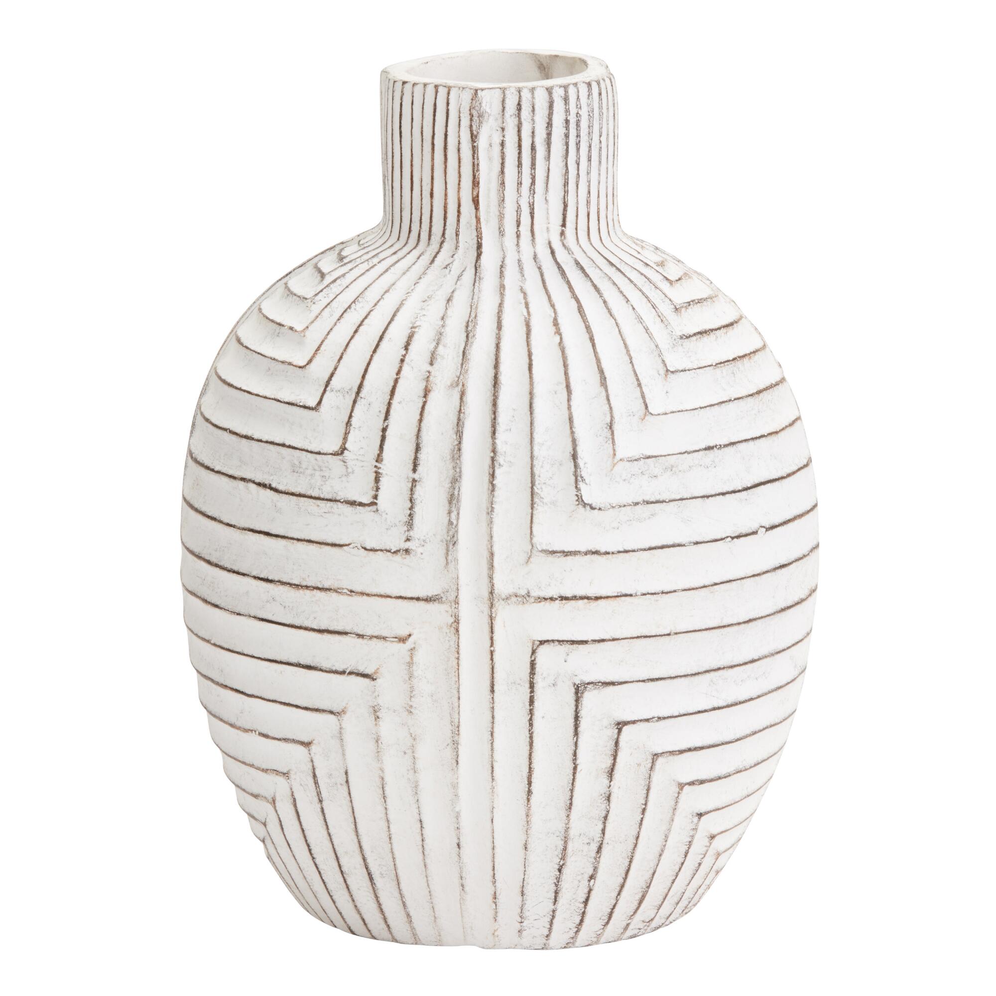 Small White Textured Ecomix Vase - Paper by World Market