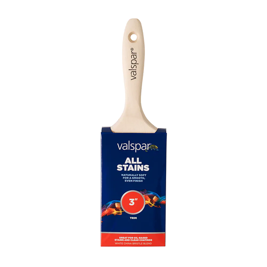 Valspar 3-in Flat Stain Brush Natural Bristle- Polyester Blend Paint Brush | 882568500