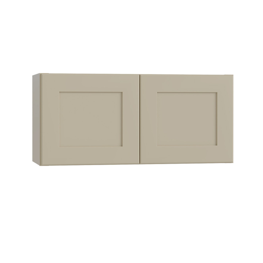 Luxxe Cabinetry Norfolk 24-in W x 18-in H x 12-in D Blended Cream Painted Door Wall Fully Assembled Semi-custom Cabinet (Shaker Door Style)