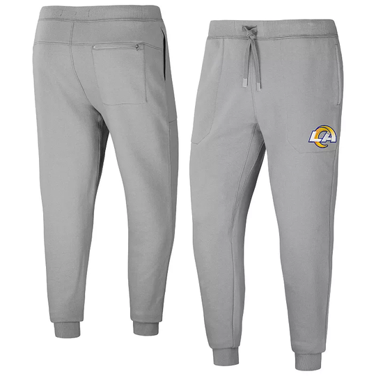 Men's NFL x Darius Rucker Collection by Fanatics Gray Los Angeles Rams Fleece Jogger Pants, Size: 2XL, Grey