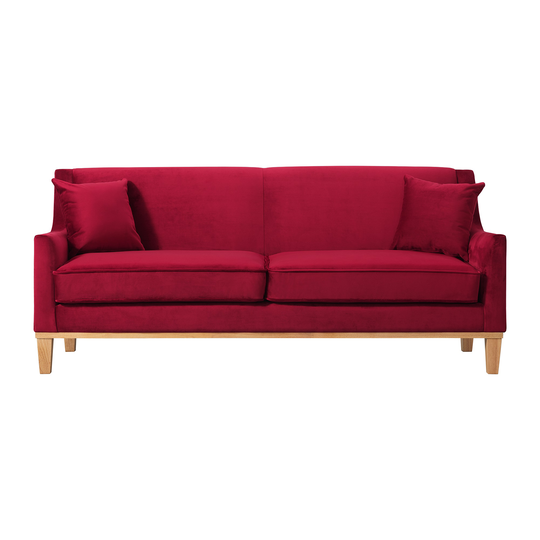 Picket House Furnishings Moxie Modern Ruby Polyester/Blend Sofa in Red | U.15130.1817.300E
