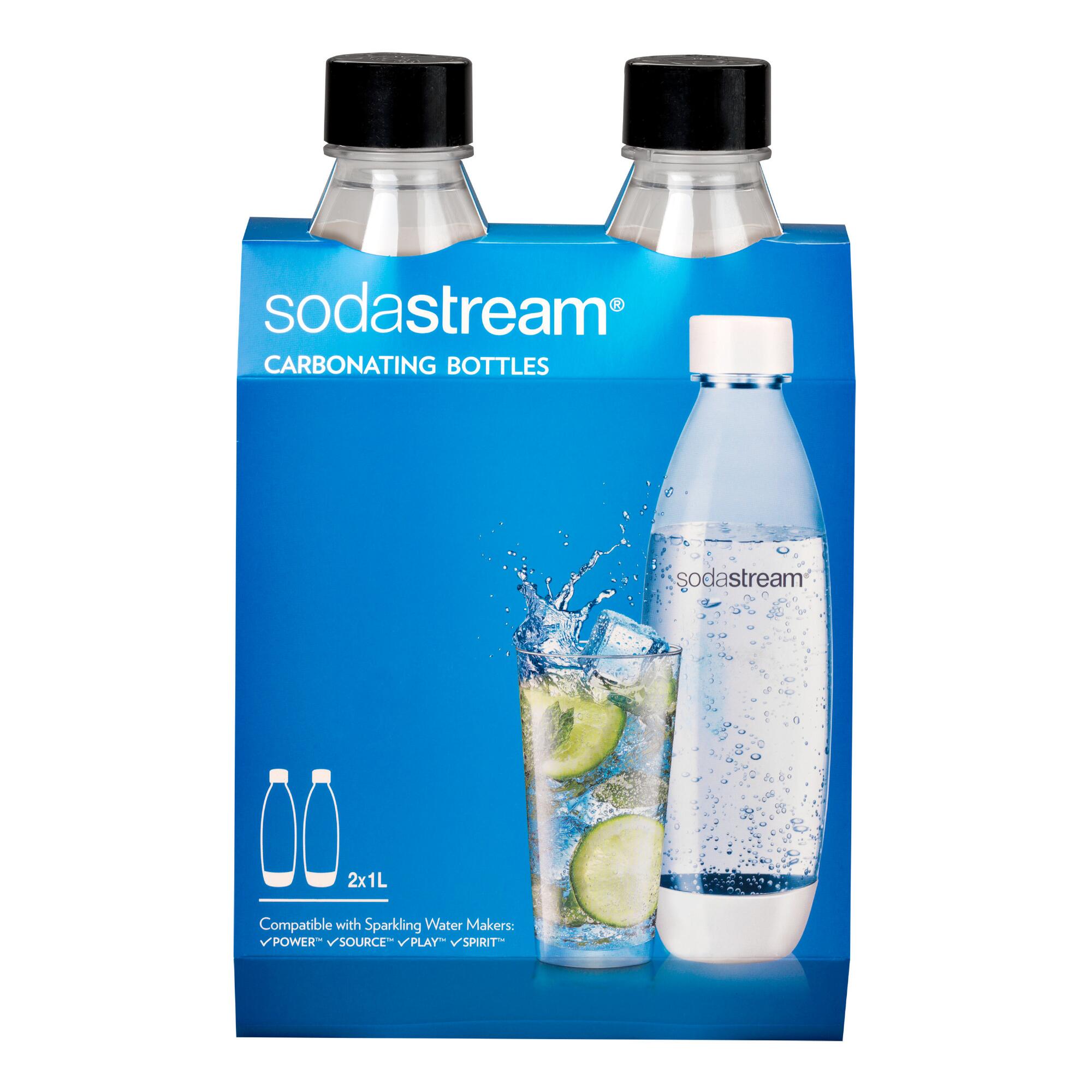 Black SodaStream 1L Carbonating Water Bottle 2 Pack by World Market