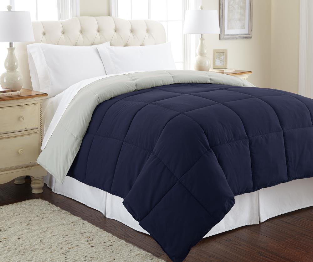 Amrapur Overseas Reversible down alternative comforter Multi Solid Reversible Twin Comforter (Blend with Polyester Fill) | 2DWNCMFG-ESL-TN