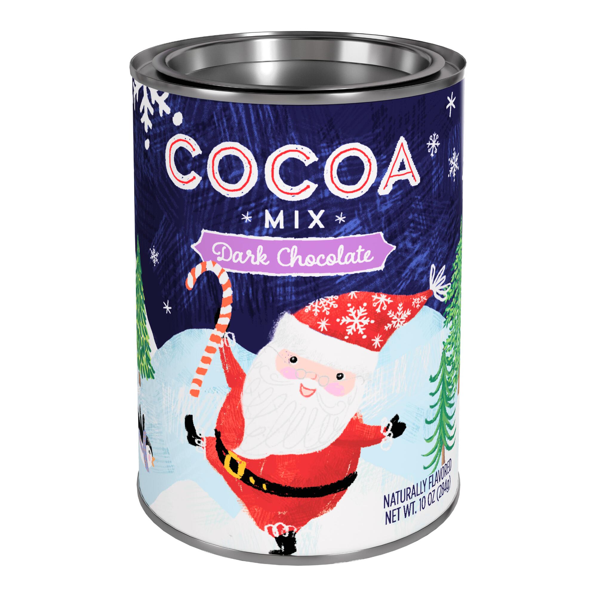 Santa & Friends Dark Chocolate Hot Cocoa Mix Tin by World Market