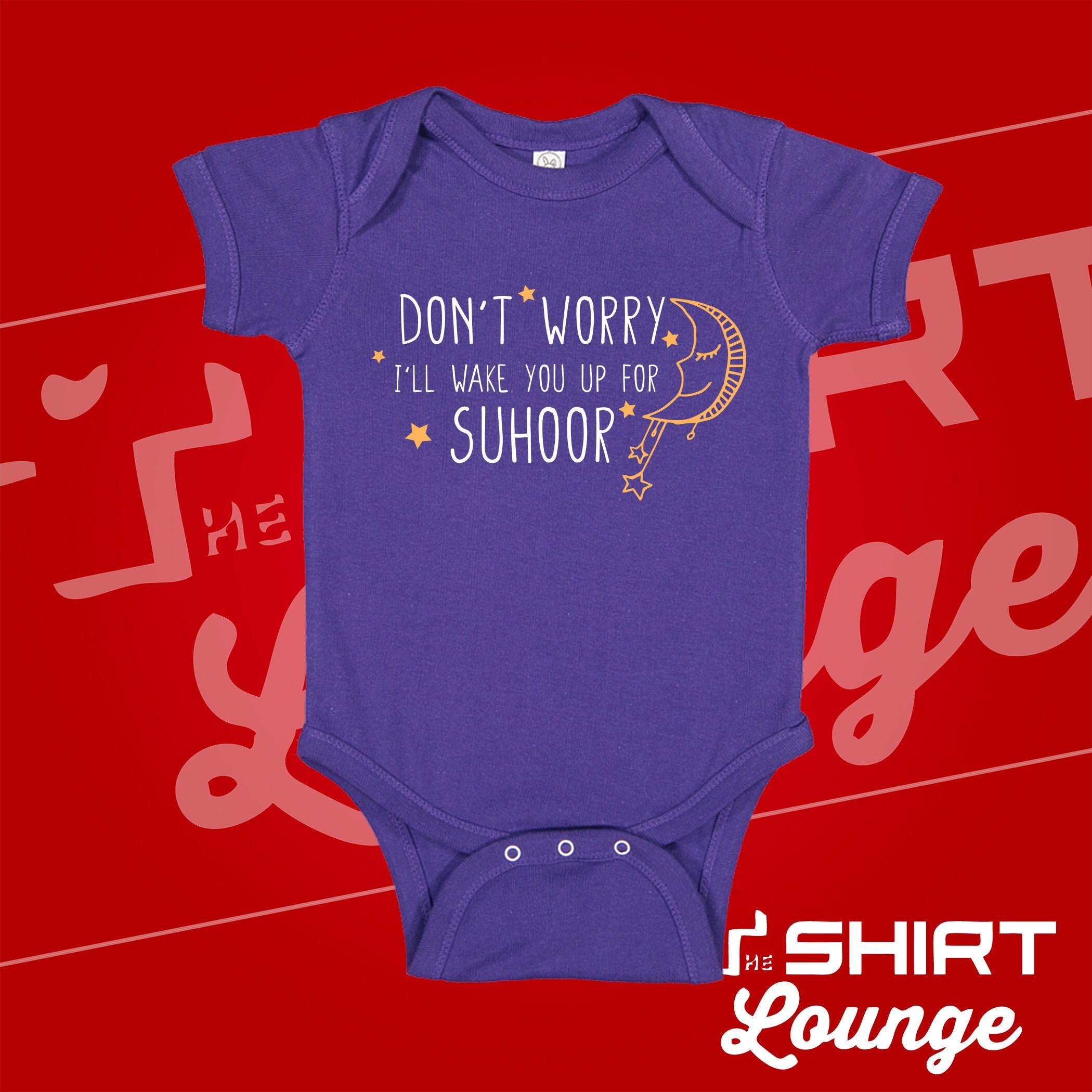 Ramadan Baby Bodysuit One Piece Or Toddler T-Shirt I'll Wake You Up For Suhoor Funny Eid Gift For Mommy & Daddy's Alarm Clock