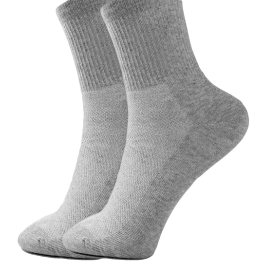 1 Pair Men's Summer Mesh Soft Cotton Blend Socks Athletic Sport Gym Casual Socks - grey