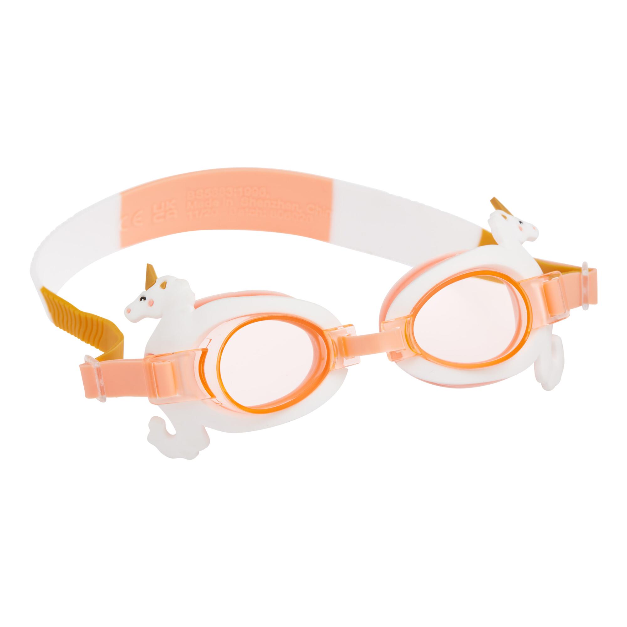 Sunnylife Pink Unicorn Kids Swim Goggles: Pink/Multi - Plastic by World Market