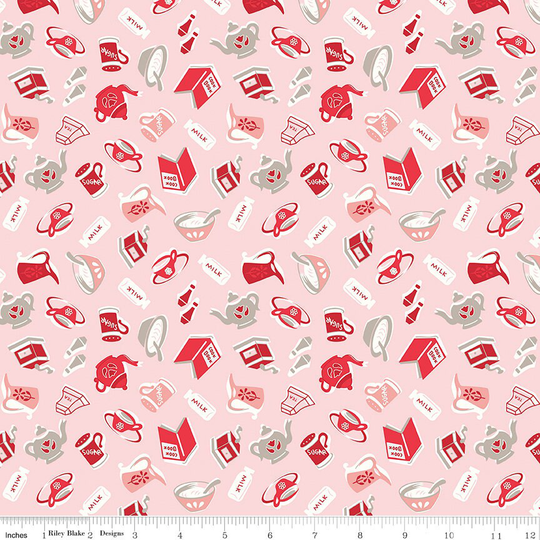 Breakfast - Cook Book Fabric Collection By Lori Holt For Riley Blake Designs C11753 Frosting 1/2 Yard
