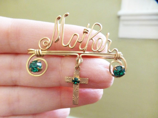 Antique Victorian Mother Rose Gold Filled Brooch, Circa 1900S. Great Gift Idea Unique Piece, Look, Mother's Day