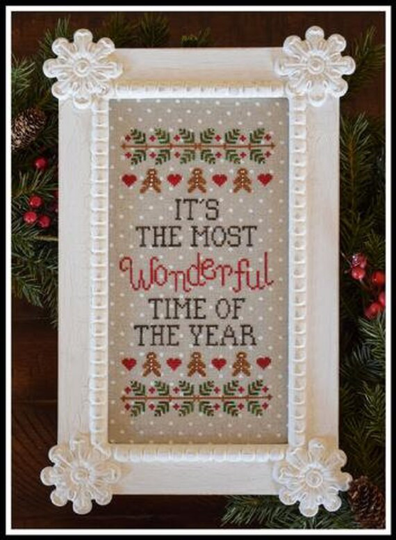 Country Cottage Needleworks "Wonderful Time Of Year" Counted Cross Stitch Pattern~Santa Pattern~Christmas Pattern