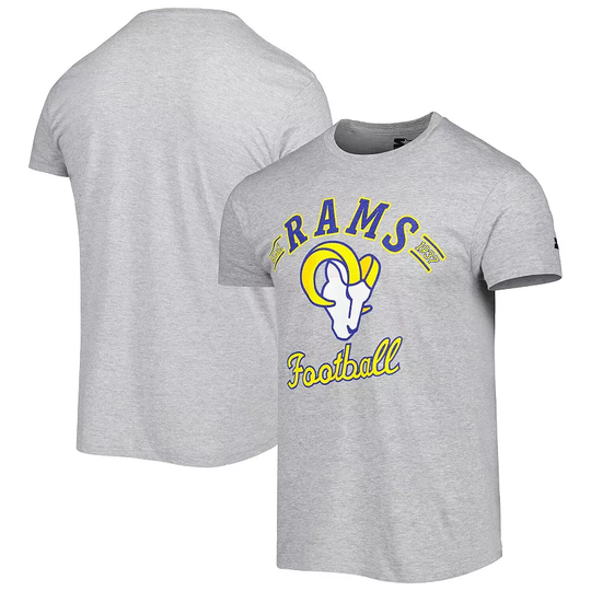 Men's Starter Heathered Gray Los Angeles Rams Prime Time T-Shirt, Size: Large, Grey