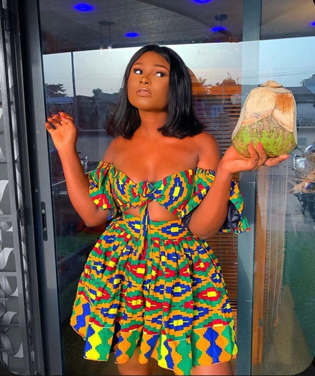 African Short Dress, Midi Birthday Clothing For Women, Party Two Piece