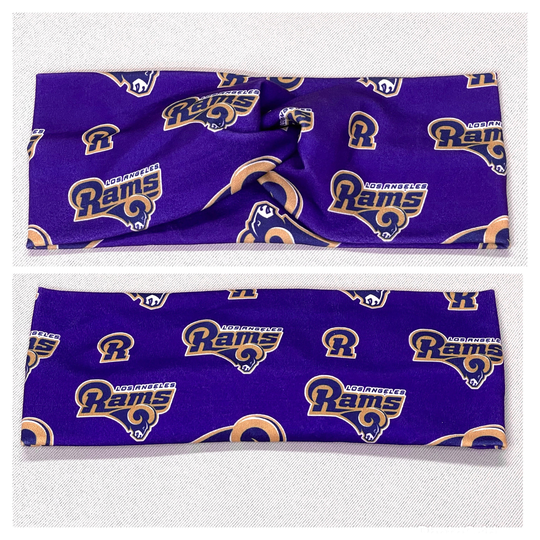 Rams Headband, Nfl Nurse Game Wide Turban Buttons Headband