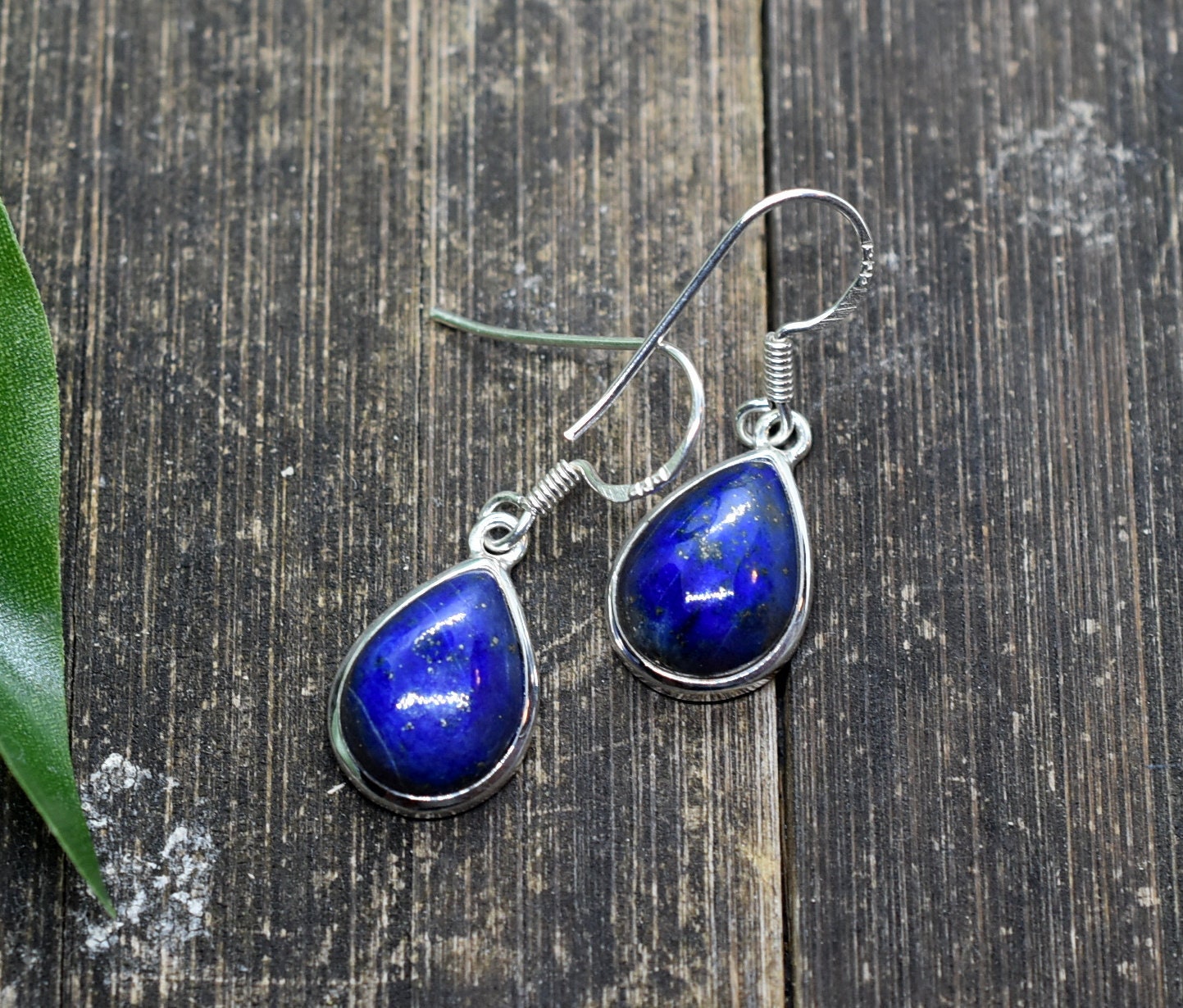 Lapis Silver Earring, Dangle Drop Earring , Stud Handamade Earring, Christmas Gift For Her, For Mother