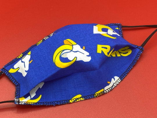 Los Angeles Rams Face Mask, La Facemask, Rectangular Facemask, Nfl Sports, Cotton, Washable, Women Men Child Xxl