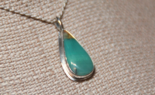 Opalized Wood Pendant, Indonesian Wood, Sterling Silver & Pendant