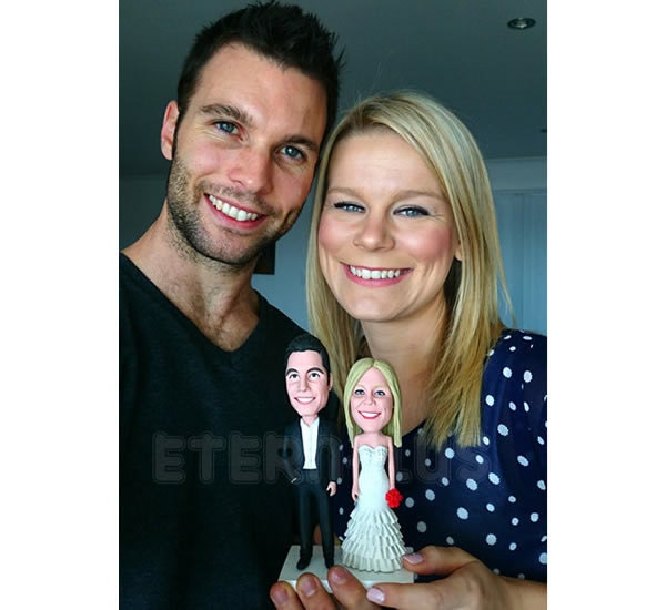 Custom Bride & Groom Cake Toppers , Custom Wedding Cake Topper, Wedding Figurine , Handsmade Topper