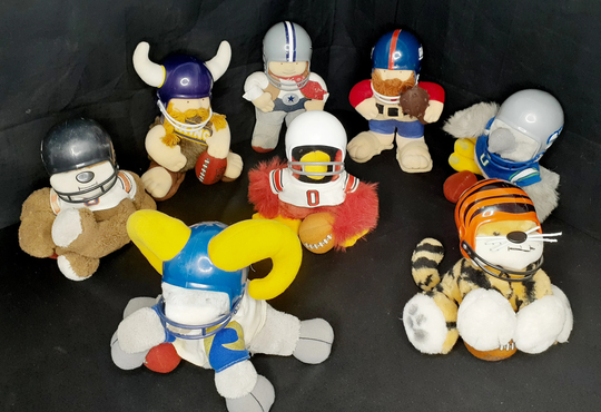 Vintage 1983 Nfl Plush Huddles Mascots | Seahawks, Bengals, Giants, Cowboys, Cardinals, Vikings, Bears, Rams