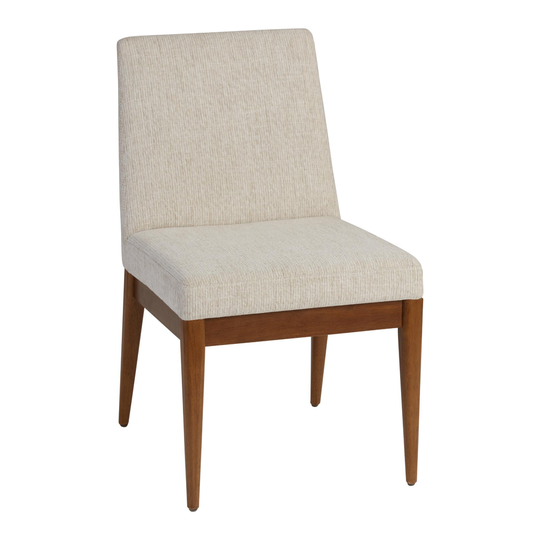 Oatmeal Caleb Upholstered Dining Chair Set Of 2: Brown/Gray/Natural - Fabric by World Market