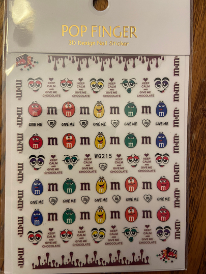 Nail Decal M&ms