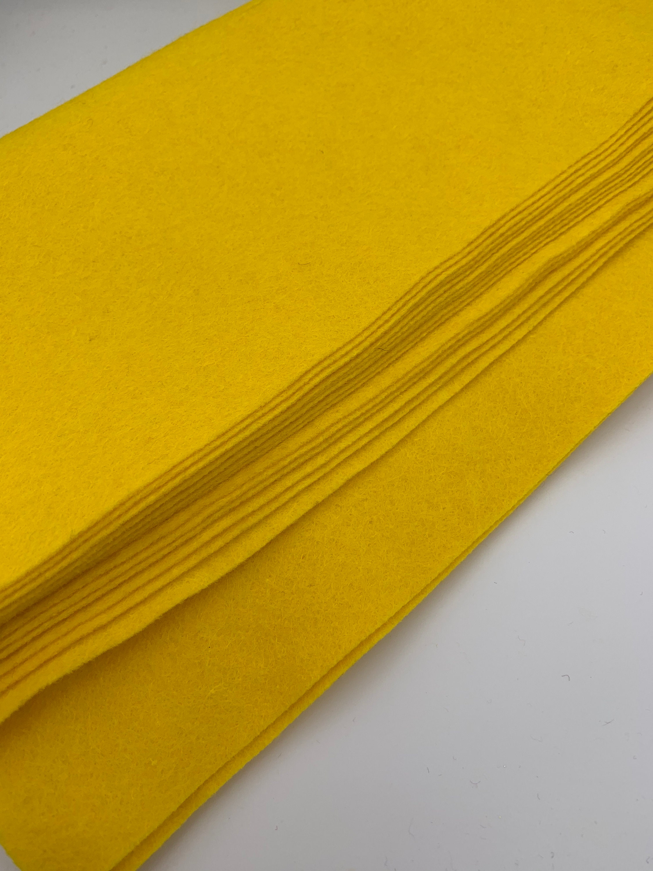 Closing Down 12 - 30% Wool Blend Felt Yellow Crocus