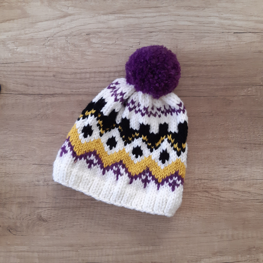 Knit Wool Blend Beanie With Pompom, White Beanie, Pom Beane, Unisex Beret, Handknit Winter Hat