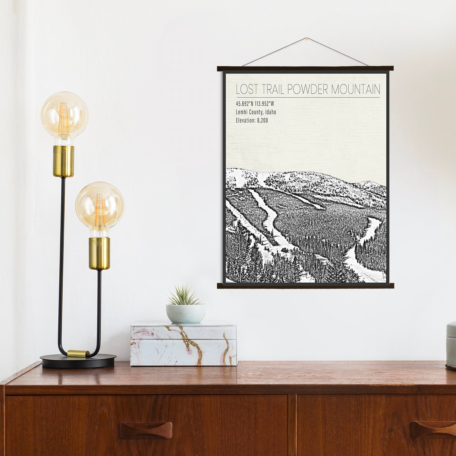 Lost Trail Powder Mountain Ski Area | Hanging Canvas Of Printed Marketplace