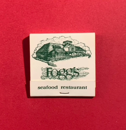 Vintage Matchbook, Foggs, Seafood Restaurant, Virginia Beach, Virginia, with All 28 Match Sticks, Free Ship in Usa