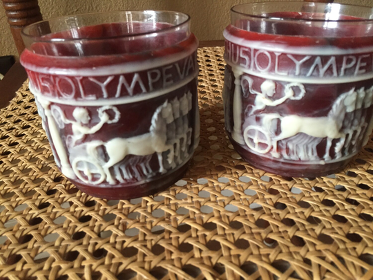 Genuine Incolay Stone Handcrafted USA Candle Holder A Pair Reduced 10.00