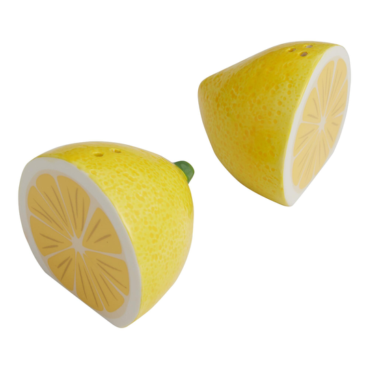 Yellow Lemon Ceramic Salt and Pepper Shaker Set: Multi by World Market