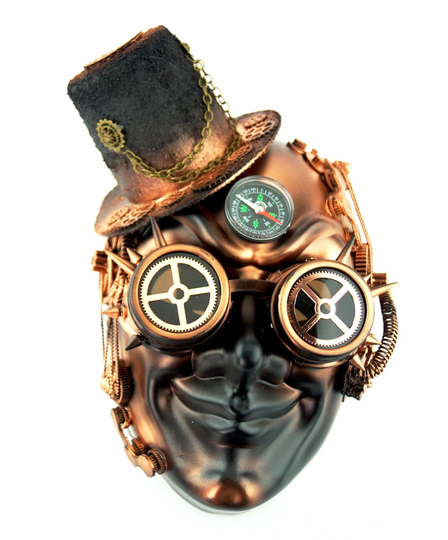 steampunk Joker Mask With Goggles Halloween Party